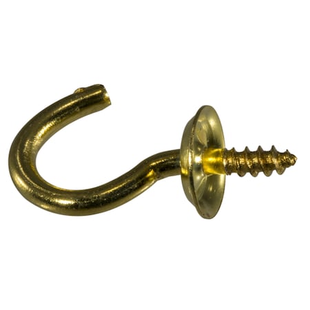 Midwest Fastener 3/8" x 5/8" Brass Cup Hooks 30PK 62662